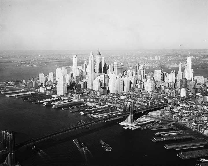 Lower Manhattan and the Brooklyn Bridge, <i>March 16, 1933</i>